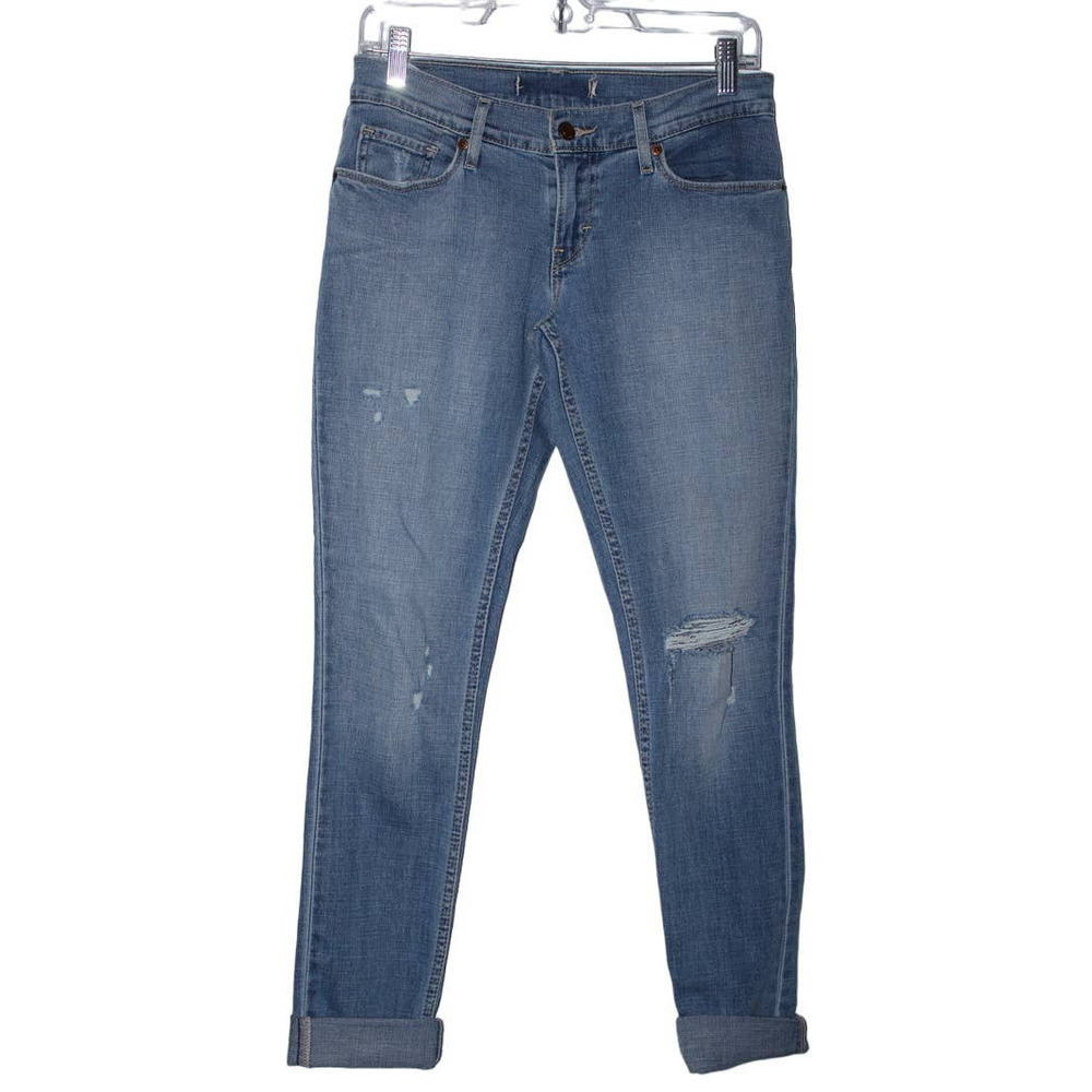 Women's Levi's Blue Denim Light Wash Ankle Jeans Cropped Jeans Size 27W x 32L